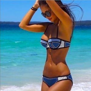 Triangl Neoprene Crochet Moondance Bikini- Size S